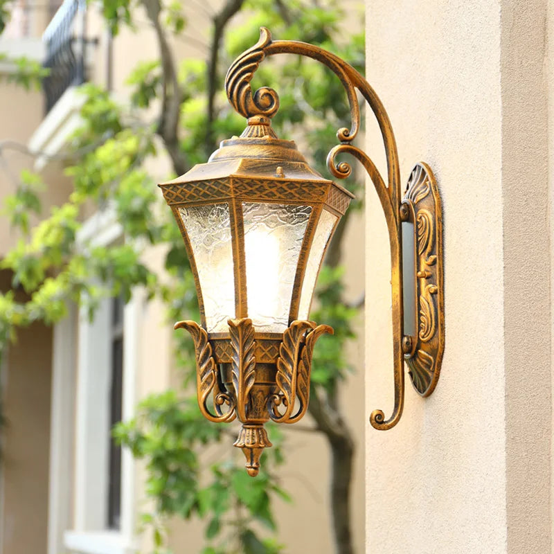 applique murale rétro étanche antirouille pour extérieur jardin villa - vue 3 sur 12