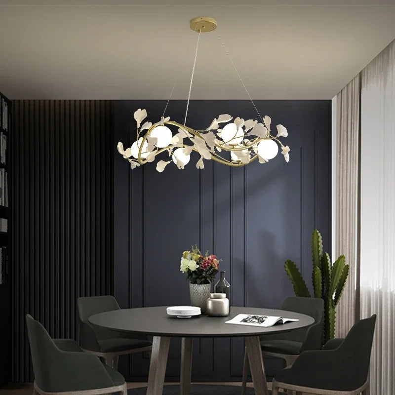 suspension luxe ginkgo design moderne pour éclairage élégant - vue 6 sur 13