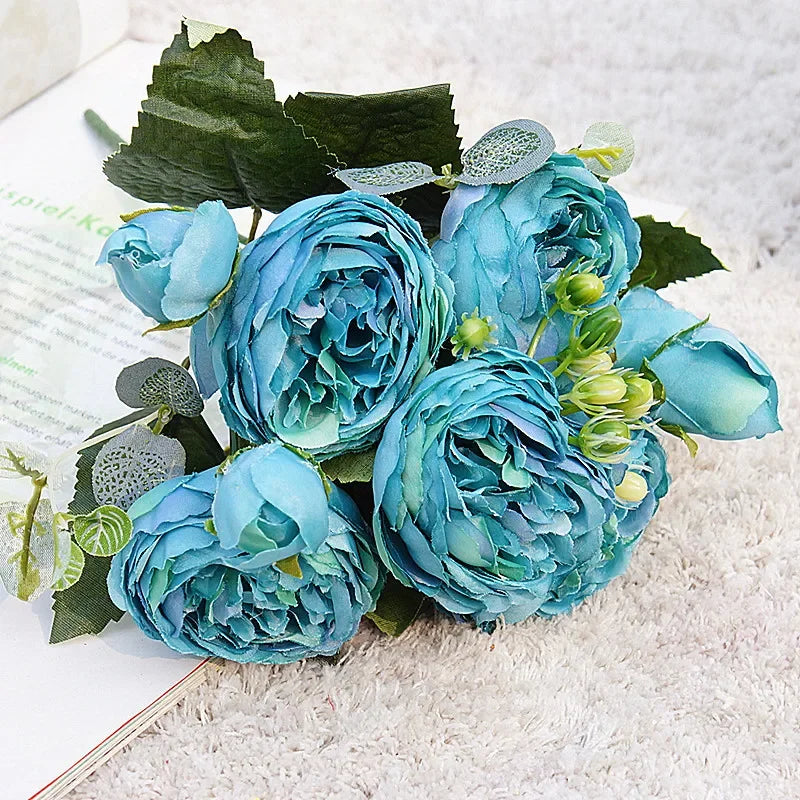 petit bouquet de fleurs artificielles pour décoration printanière et mariage - vue 7 sur 37