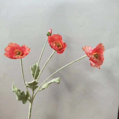 fausses fleurs de pavot en soie pour décorations de mariage et fêtes - vue 17 sur 29