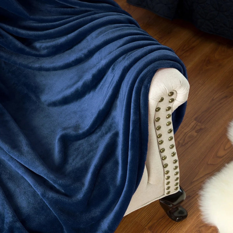 Plaid flanelle polaire douce chaude pour canapé lit