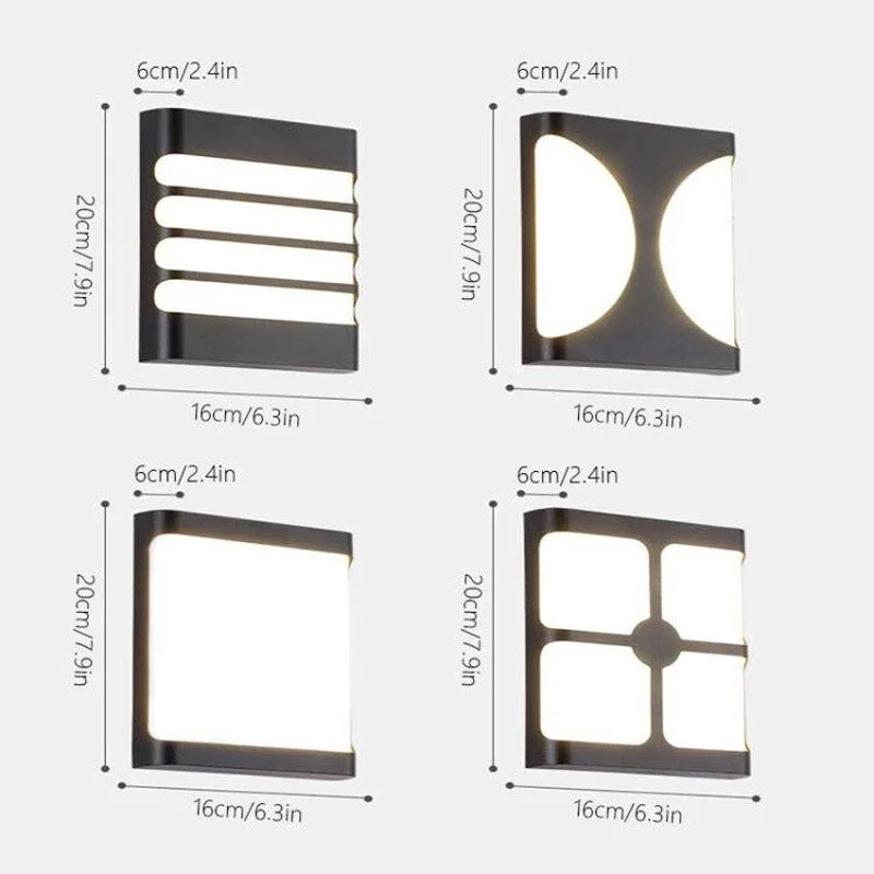 applique murale led extérieure étanche pour jardin balcon - vue 6 sur 10