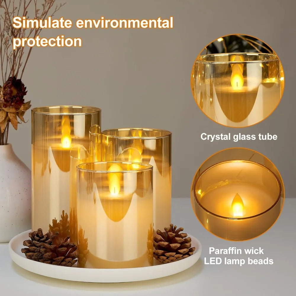 bougies LED décoratives avec télécommande et minuterie pour événements festifs - vue 5 sur 10