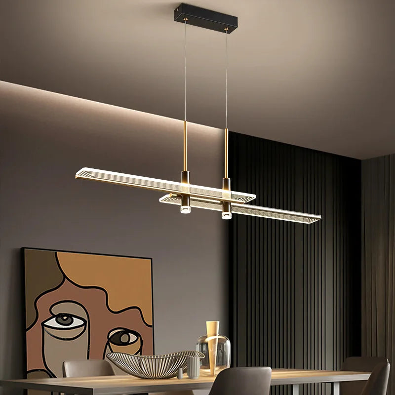 lustre led minimaliste postmoderne créatif design suspension - vue 5 sur 10