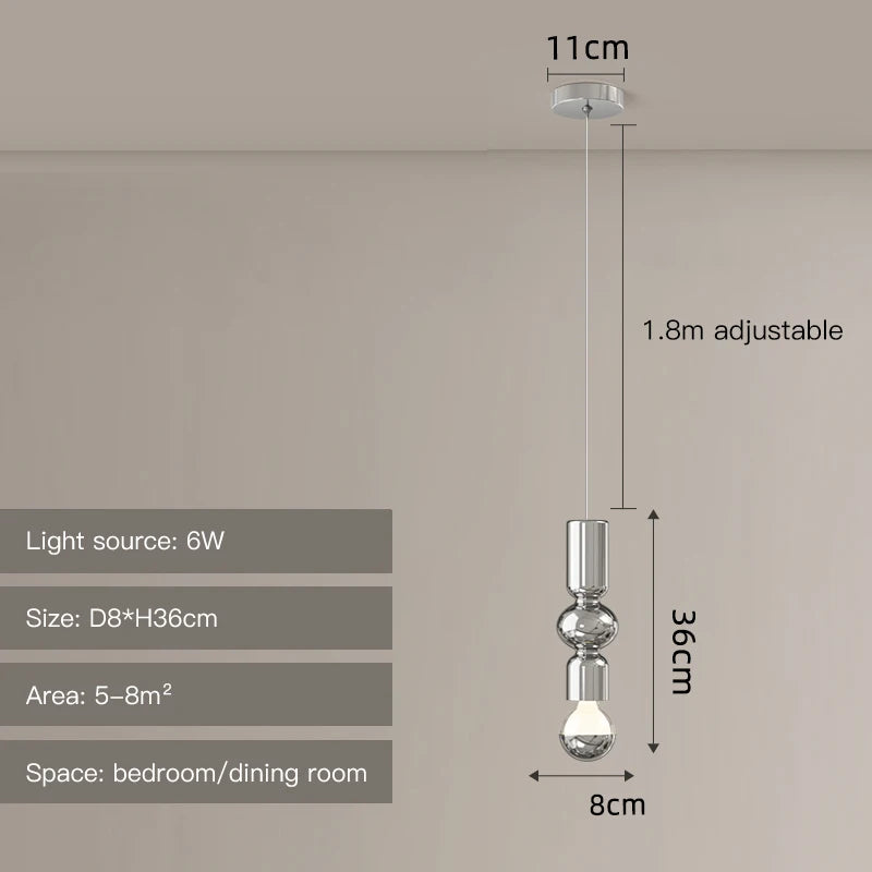 suspension nordique led moderne pour décoration intérieure élégante - vue 12 sur 12