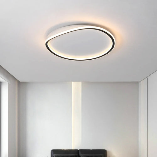 plafonnier minimaliste rond lumineux design créatif moderne - vue 6 sur 10