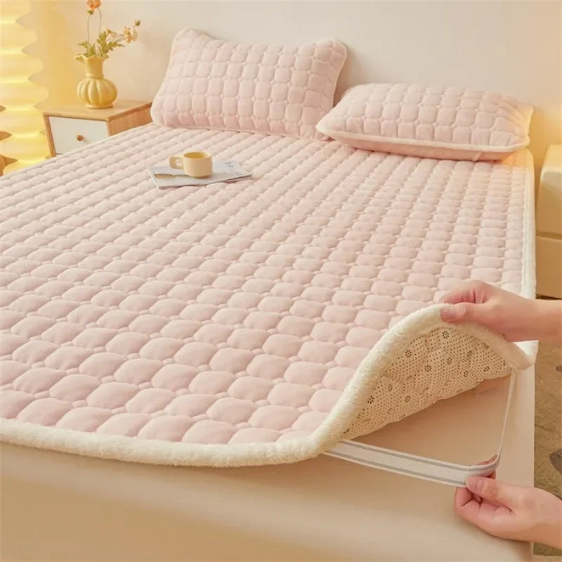 nouveau matelas en polaire chaude pour hiver étudiants couette épaisse
