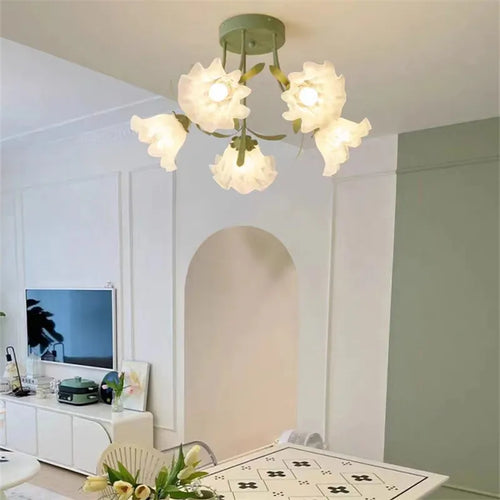 lustre créatif fleurs décoration nordique pour intérieur moderne - vue 5 sur 24