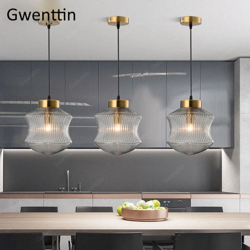 suspension en verre teinté pour décoration intérieure moderne - vue 5 sur 8
