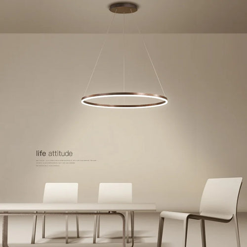 lustre led moderne à intensité variable style minimaliste - vue 2 sur 9