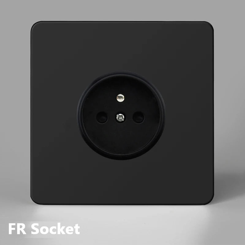 interrupteur mural bouton-poussoir variateur led en acier inoxydable avec usb