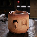 Theiere ceramique brut artisanale style kung fu 1l