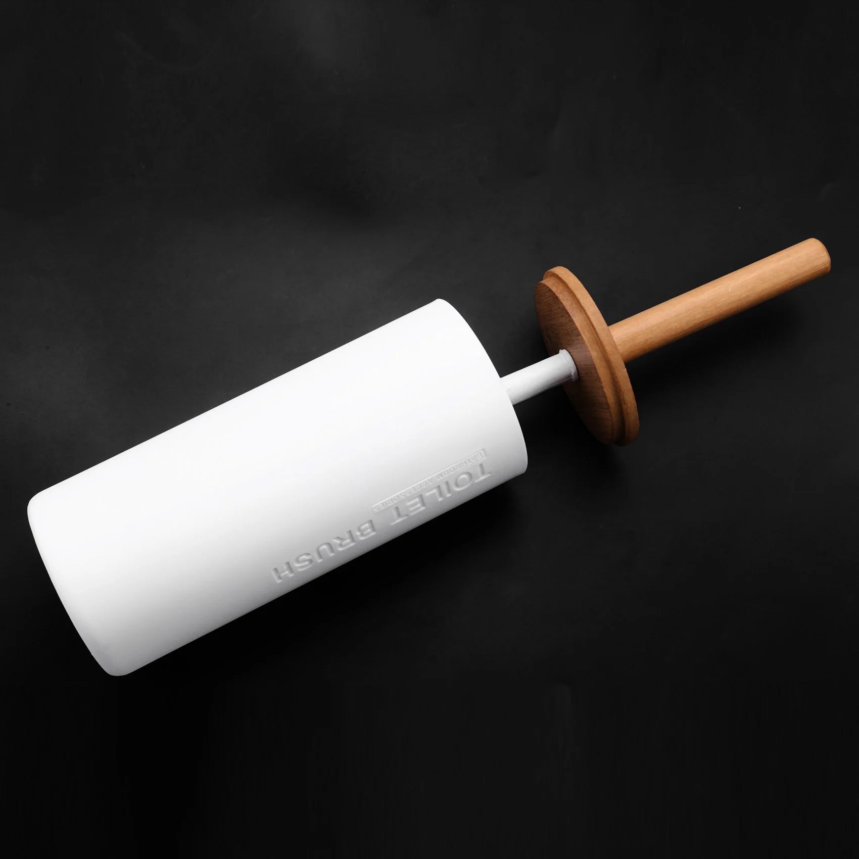 ensemble de brosse de toilette en bambou avec accessoires - vue 4 sur 6