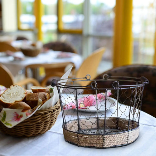 panier de rangement en fil de fer pour fruits et œufs - vue 6 sur 6