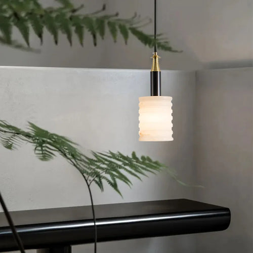 lustre en marbre chinois style minimaliste moderne pour restaurant et bar - vue 6 sur 7