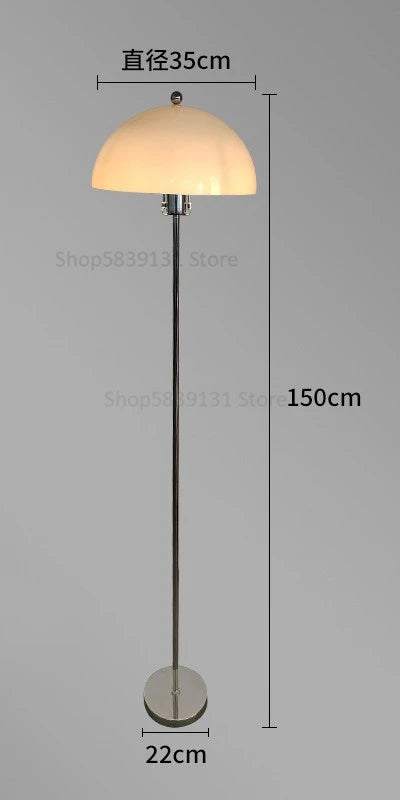 lampadaire led rétro en acrylique avec abat-jour coloré nordique - vue 13 sur 22