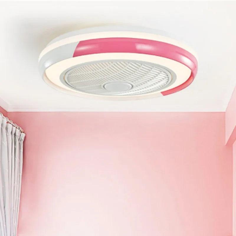plafonnier moderne nordique avec ventilateur led intelligent et silencieux - vue 3 sur 18