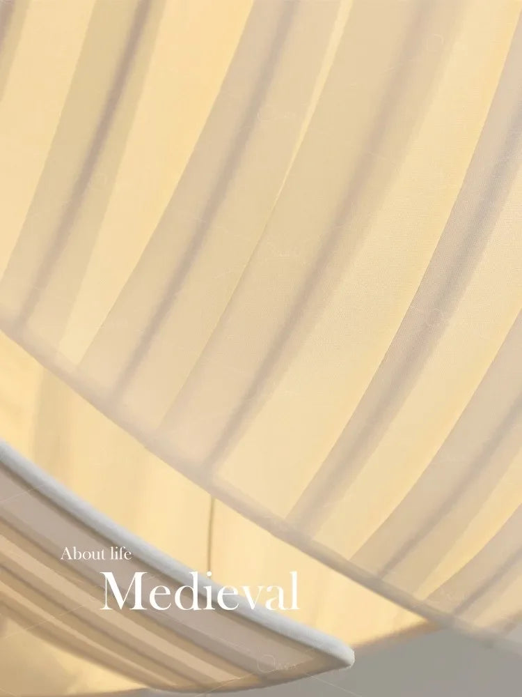 Japonais Wabi Sabi tissu concepteur suspension LED lumières salon salle à manger lustres éclairage décor à la maison lampes suspendues luminaires - vue 5 sur 12