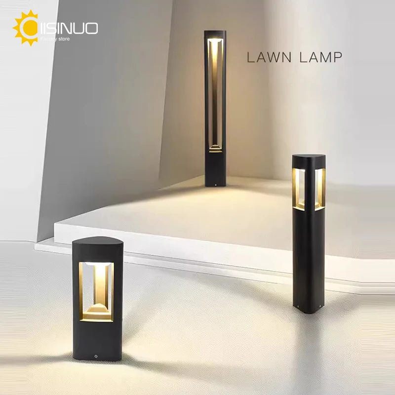 borne lumineuse led pour éclairage extérieur jardin terrasse et allée