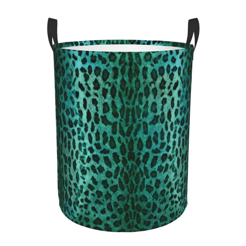 panier à linge imprimé léopard grand rangement pliable pour vêtements - vue 14 sur 17