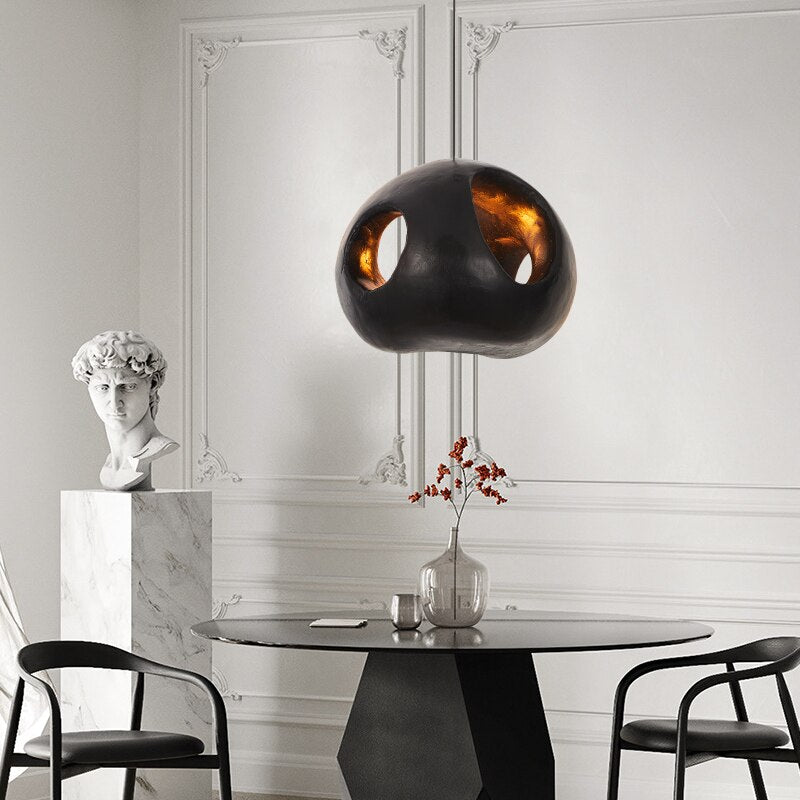 pendant light round design black Aldo