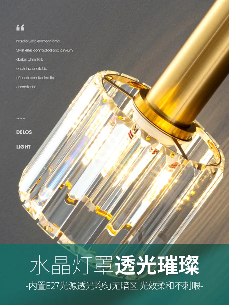 lustre en cristal de luxe design moderne pour éclairage intérieur - vue 4 sur 9