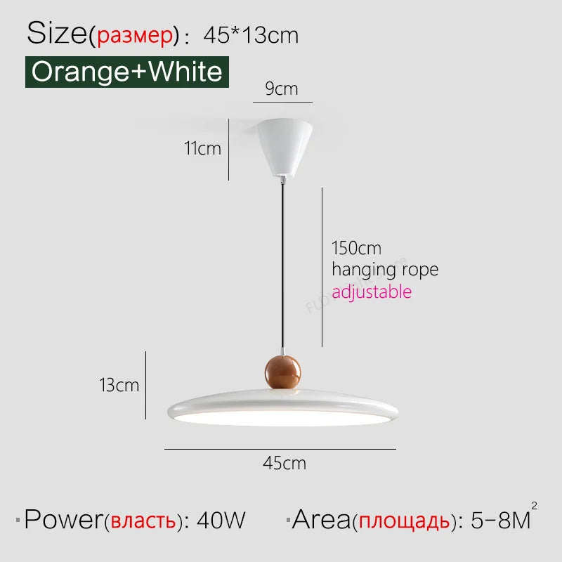 Lustre de restaurant style crème ovni - vue 11 sur 11