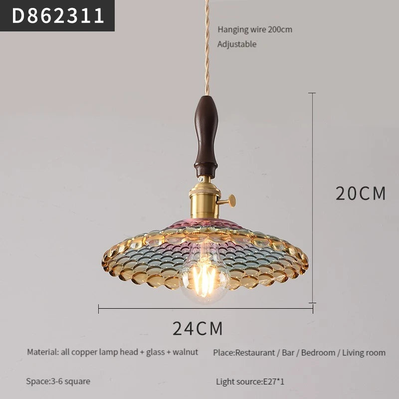 suspension moderne en laiton et verre pour intérieur - vue 8 sur 30