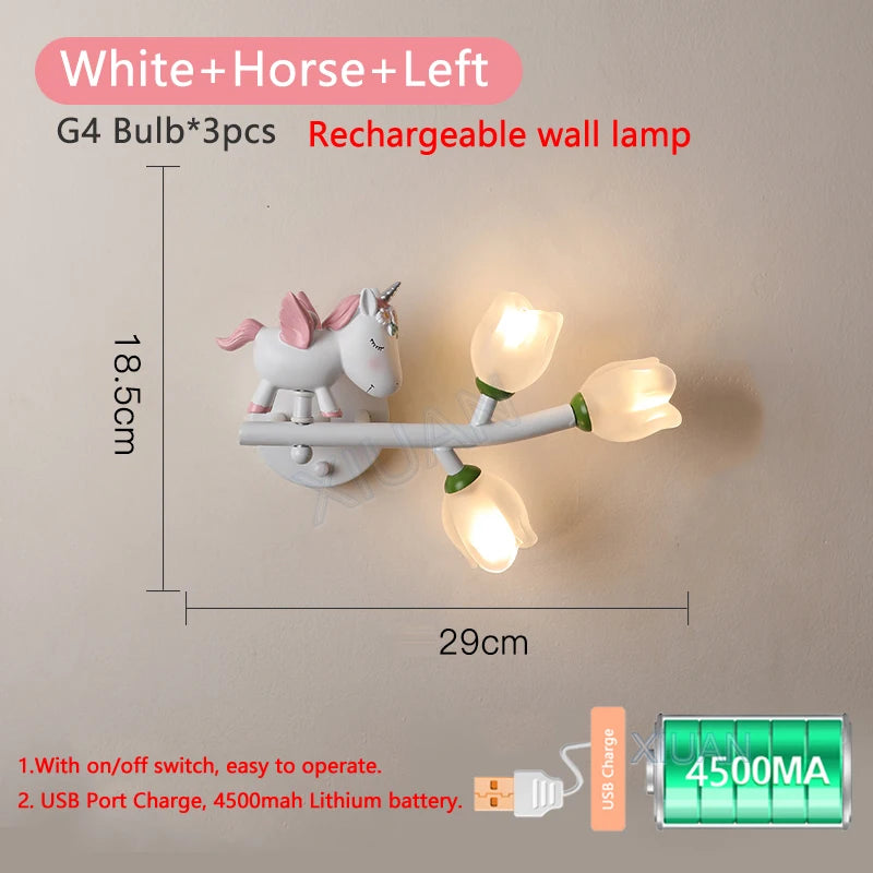 applique murale rechargeable en résine pour chambre d'enfant décorative - vue 21 sur 22