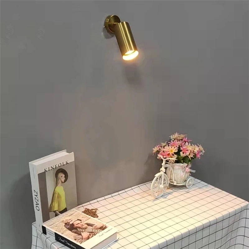 applique murale à led éclairage rotatif 360 degrés en fer