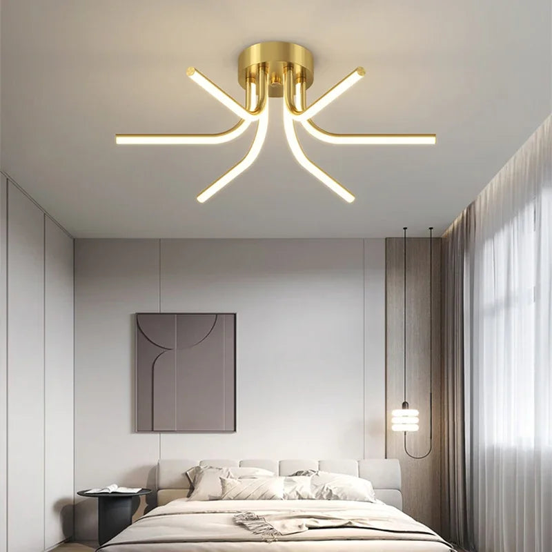 plafonnier led moderne avec télécommande pour décoration intérieure - vue 3 sur 12
