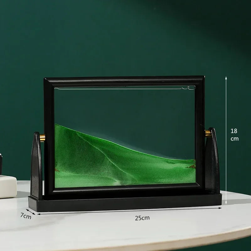 paysage de sable rotatif en verre 3D créatif décoratif