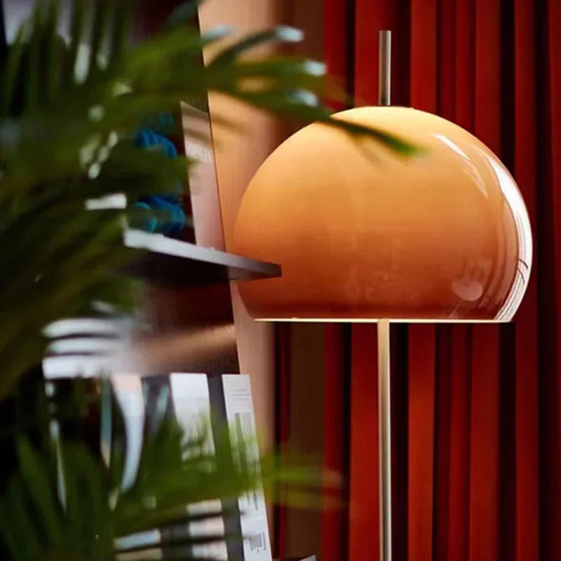 LED salon rétro lampe de Table en verre dégradé Orange Bauhaus champignon lampadaire salon chambre lampe d'ambiance - vue 6 sur 7