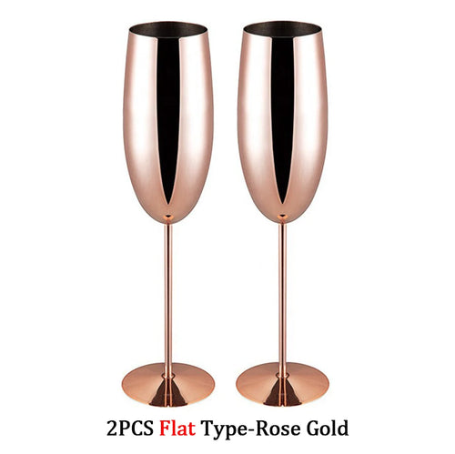 Verre champagne acier inoxydable texture style gobelet festif