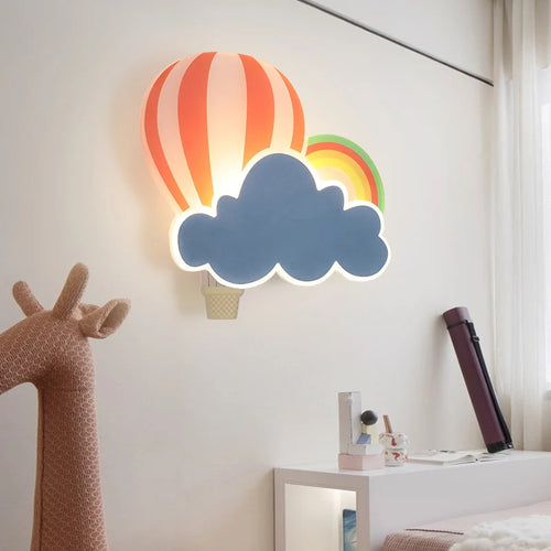 applique murale led nuage de ballons à air chaud pour enfants - vue 3 sur 10