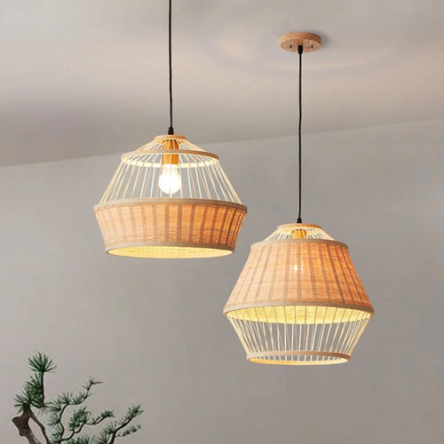 suspension luminaire en bambou pour restaurant hôtel