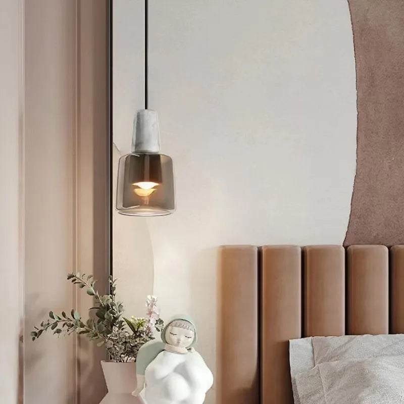 Marbre E27 LED suspension moderne nordique lampe suspendue lustres éclairage intérieur décor à la maison bar salon chambre luminaire