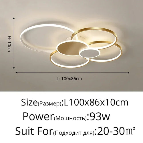 plafonnier design moderne circulaire en led pour intérieur élégant - vue 13 sur 13