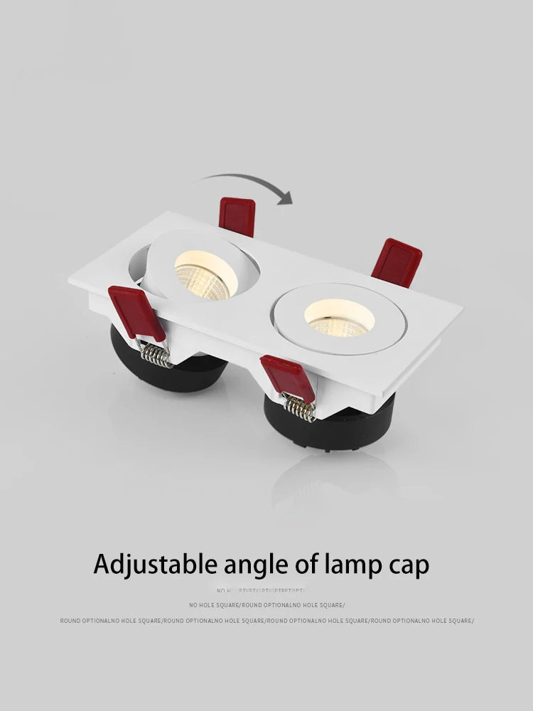 projecteur led encastré anti-éblouissement angle réglable pour intérieur