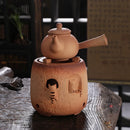 Théière céramique artisanale style kung fu rétro résistante