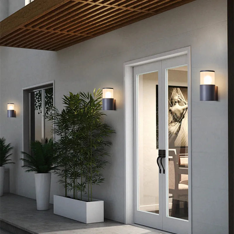 LED appliques extérieures E27 étanche porche lumière 12W AC85-265V couloir allée applique murale pour jardin cour balcon lampes