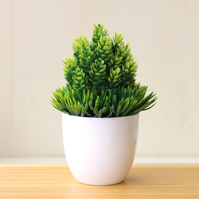 bonsaï plantes artificielles vertes décoration fête mariage et bureau - vue 12 sur 14