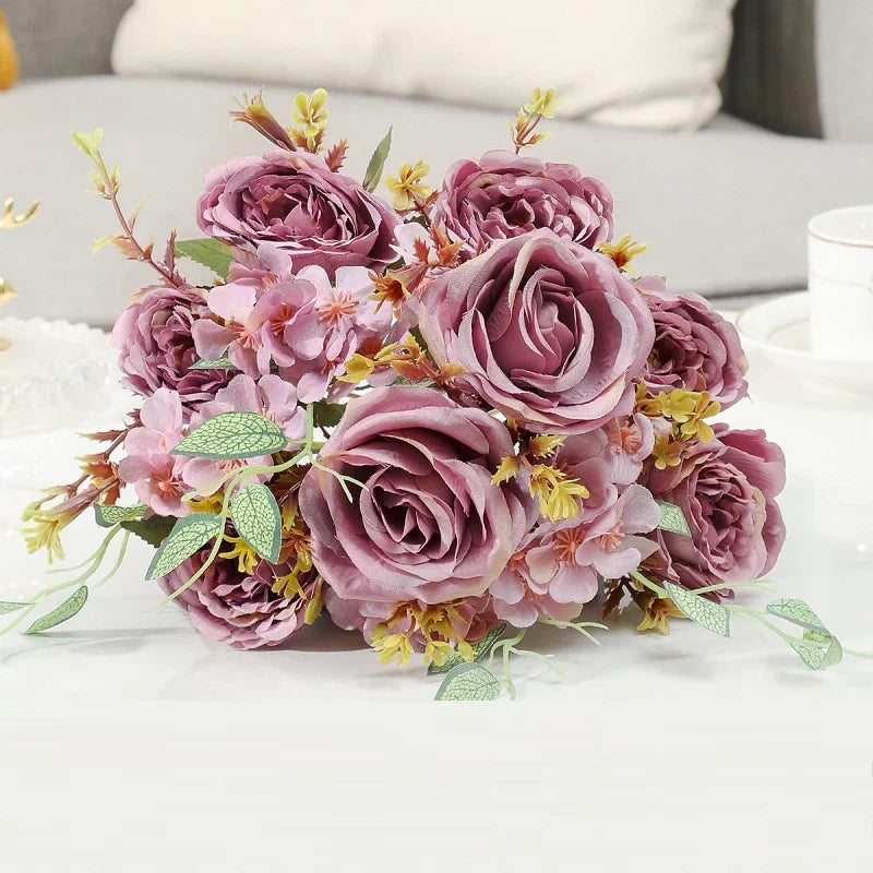 bouquet de fleurs artificielles pour décoration intérieure élégante - vue 6 sur 12