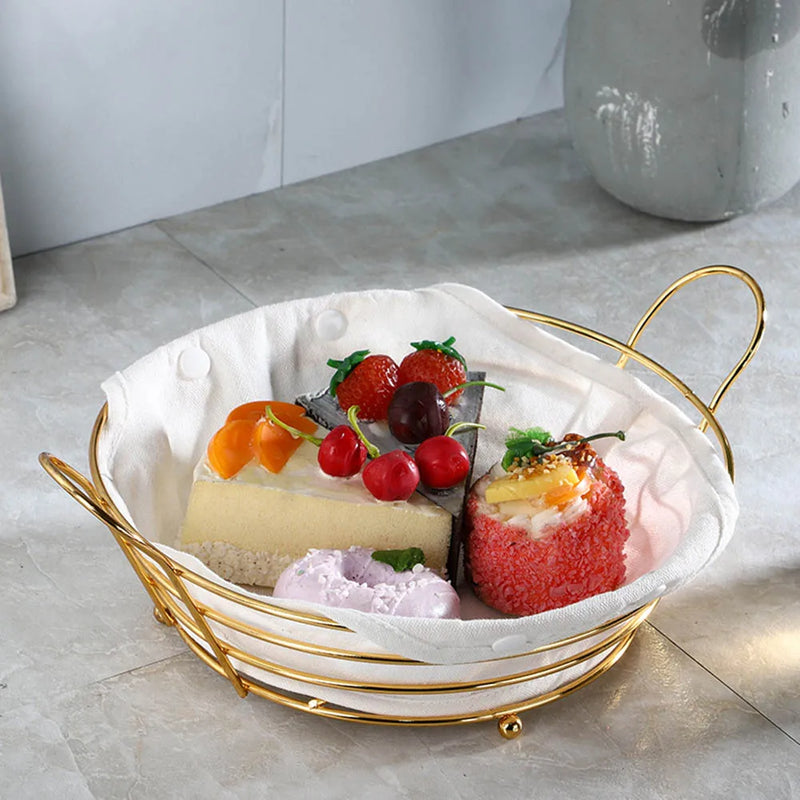 panier de rangement en métal pour collations et fruits