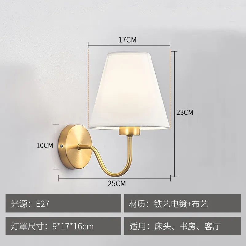 applique murale tissu led décoration intérieur éclairage - vue 6 sur 10