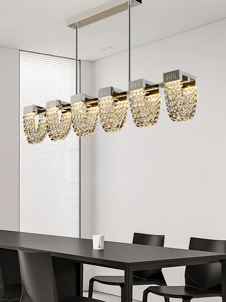 suspension en cristal de luxe pour décoration intérieure moderne - vue 3 sur 10