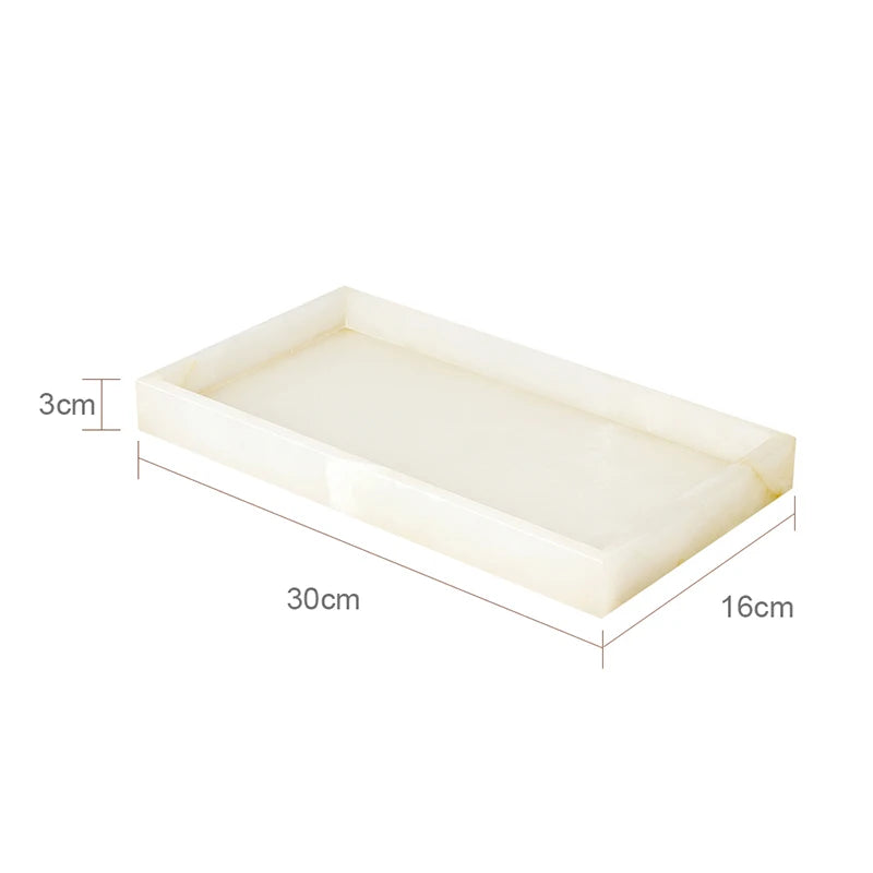ensemble accessoires de salle de bain en marbre naturel luxe - vue 13 sur 23