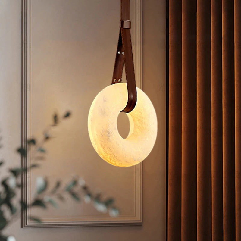 suspension en marbre avec ceinture personnalisable idéal hôtel restaurant - vue 2 sur 6
