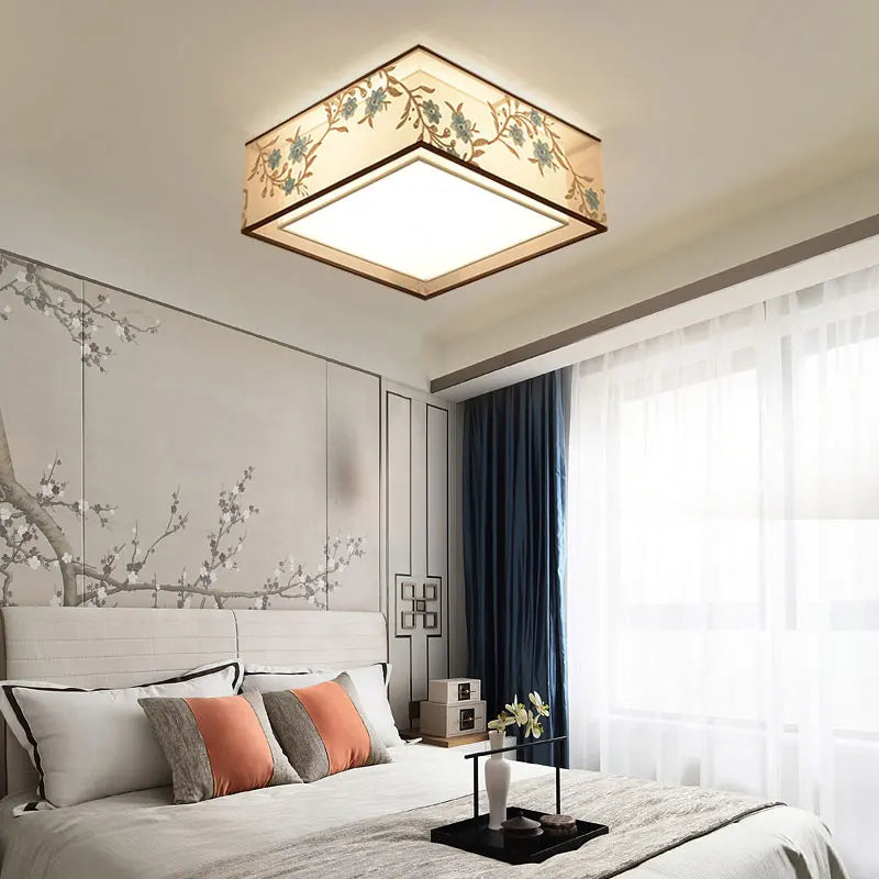 Nouveau lustre chinois plafonnier chambre ronde Chinoiserie Luminaire Suspendu rétro maison salon étude Luminaire éclairage