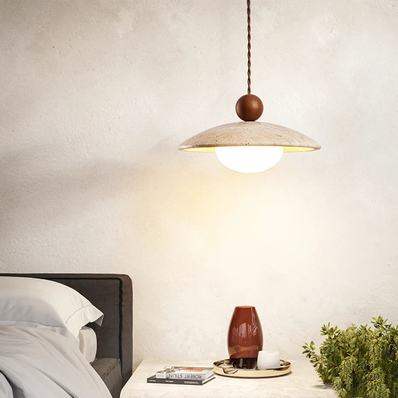 suspension à led en pierre style nordique pour décoration intérieure - vue 3 sur 8